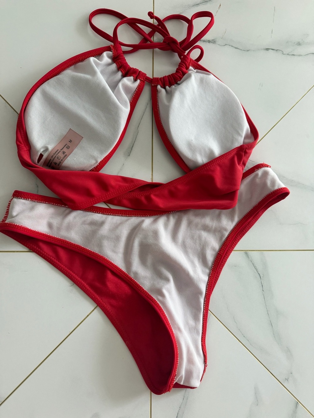 Red Two-Piece Bikini Set - Picture 5 of 9